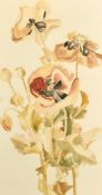 English School, circa 1900, a study of poppy flowers, watercolour, signed with initials M.A., 19