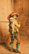 Reginald Harry Austin (1890-1955) British, a cavalier posing with a sword, watercolour, signed and