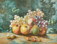 W. Hartshorne (19th/20th Century) A pair of still life works of mixed fruit, gouache/watercolour,