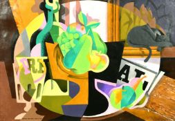 Michel Rolland (Circa 1955) French School, a still life composition with mixed objects, oil on