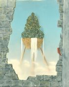 Patrice Goffinet, circa 1992, 'L'Eclen', oil on canvas, signed, label verso, 13.75