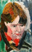 Malcolm Brookes, A Fauvist style head study, oil on board, inscription verso, 10