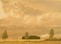 Michael Carlo (b.1945) 'Rain Sky', silk screen print, inscribed, numbered 24/75, signed and dated