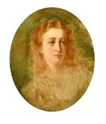 Attributed to George Frederick Watts (1817-1904) 'Portrait of a young woman', thought to be Alice