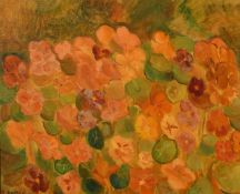 J. Nettre, 20th Century, French School, a still life study of summer flowers, oil on board,