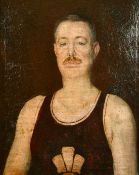 19th Century English School, a portrait of a gentleman in swimwear, said to be Captain Matthew Webb,