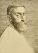 Alphonse Legros (1837-1911) French, A Portrait of Sir Edward John Poynter, etching, 10