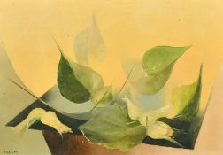 C. Casati, Circa 1961, a stylised still life study of flowers, oil on board, signed and also