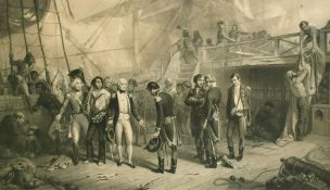 Charles Lewis after Thomas Barker,19th Century, Nelson receiving swords on board the San Joseph,