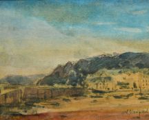 Blampled, The Old Court House, St. Austin, Jersey, watercolour, signed and inscription verso, 4.5