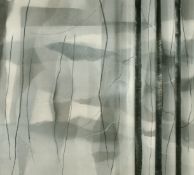 Ann Symes (20th Century) Composition in grey, mixed media, signed, 19.5