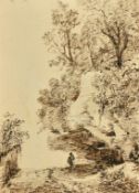 A collection of 3 19th Century ink drawings, largest 10.5