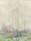 Robert McGown Coventry (1855-1914) Scottish, figures in an open landscape, oil on oak panel, 12