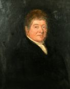 19th Century Continental School, Head and shoulders portrait of a gentleman, oil on canvas, 29.5