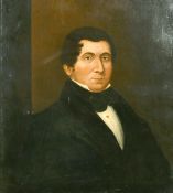 19th Century Continental School, a half-length portrait of a gentleman, oil on canvas, 27