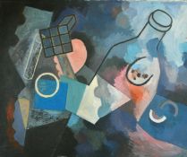 Mid-20th Century French School, a still life of mixed objects, oil on canvas, 18