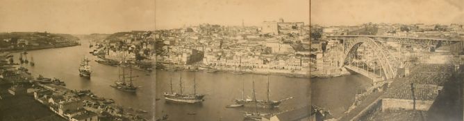 Attributed to Emilio Biel and Co, A panoramic view of Porto, photographic print, 7