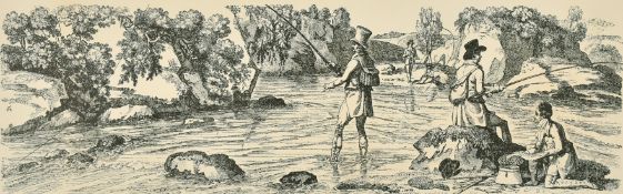 A collection of prints and engravings of Angling scenes, unframed, (q).