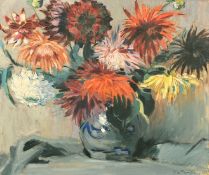 P. Le Trividic, Circa 1923, French School, a still life of mixed flowers, 21.25
