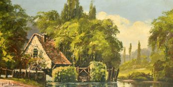 Yvan le Dantee (20th Century) French, a view of a watermill, oil on canvas, signed, 22