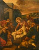 Early 19th Century Continental School, a nativity scene, oil on copper, 13.5