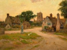 Ernest Warbourn, 'Wixford near Stratford upon Avon' oil on canvas, signed and dated 1901, 12