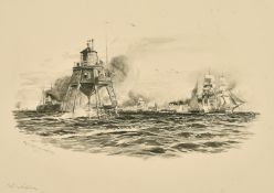 After William Lionel Wyllie, a collection of twelve late 19th Century gravure prints depicting views