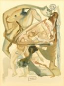 After Dali, a print of a character from the divine comedy, 10