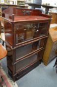 A Globe Wernicke four section mahogany bookcase.