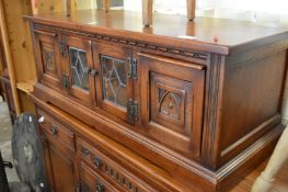 An oak TV stand / cabinet.
