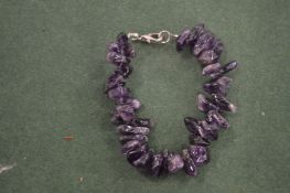 Amethyst necklace.