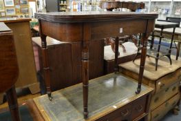 A 19th century mahogany D-shaped foldover tea table (AF).