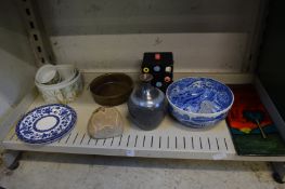 Decorative china to include a Spode Italian pattern bowl.