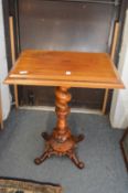 A Victorian mahogany pedestal table.