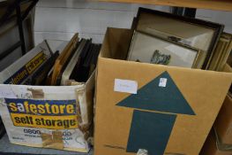 A quantity of paintings and prints.