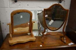 Three various mirrors.