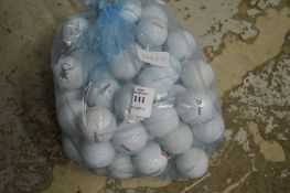 A bag of golf balls.