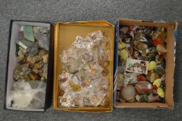 A large quantity of polished stones, stone samples etc.