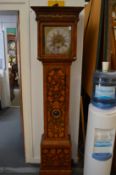 A good William and Mary marquetry longcase clock with eight-day movement, brass square shaped dial