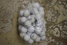 A bag of golf balls.