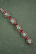 Oriental enamel decorated bracelet.
