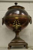A 19th century copper samovar.