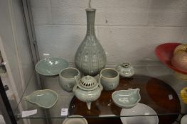 A group of Korean porcelain to include vases and bowls etc.