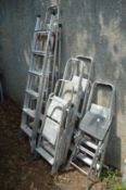 Aluminium step ladders.