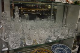Cut-glass bowls, jugs etc.