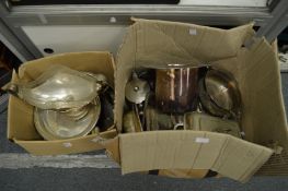 A quantity of plated items.
