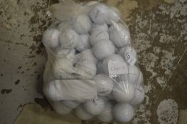 A bag of golf balls.