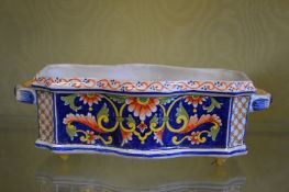 A Majolica small rectangular jardiniere.