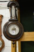 A Victorian barometer / thermometer.