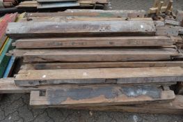 A large quantity of old Indian hardwood architectural elements.